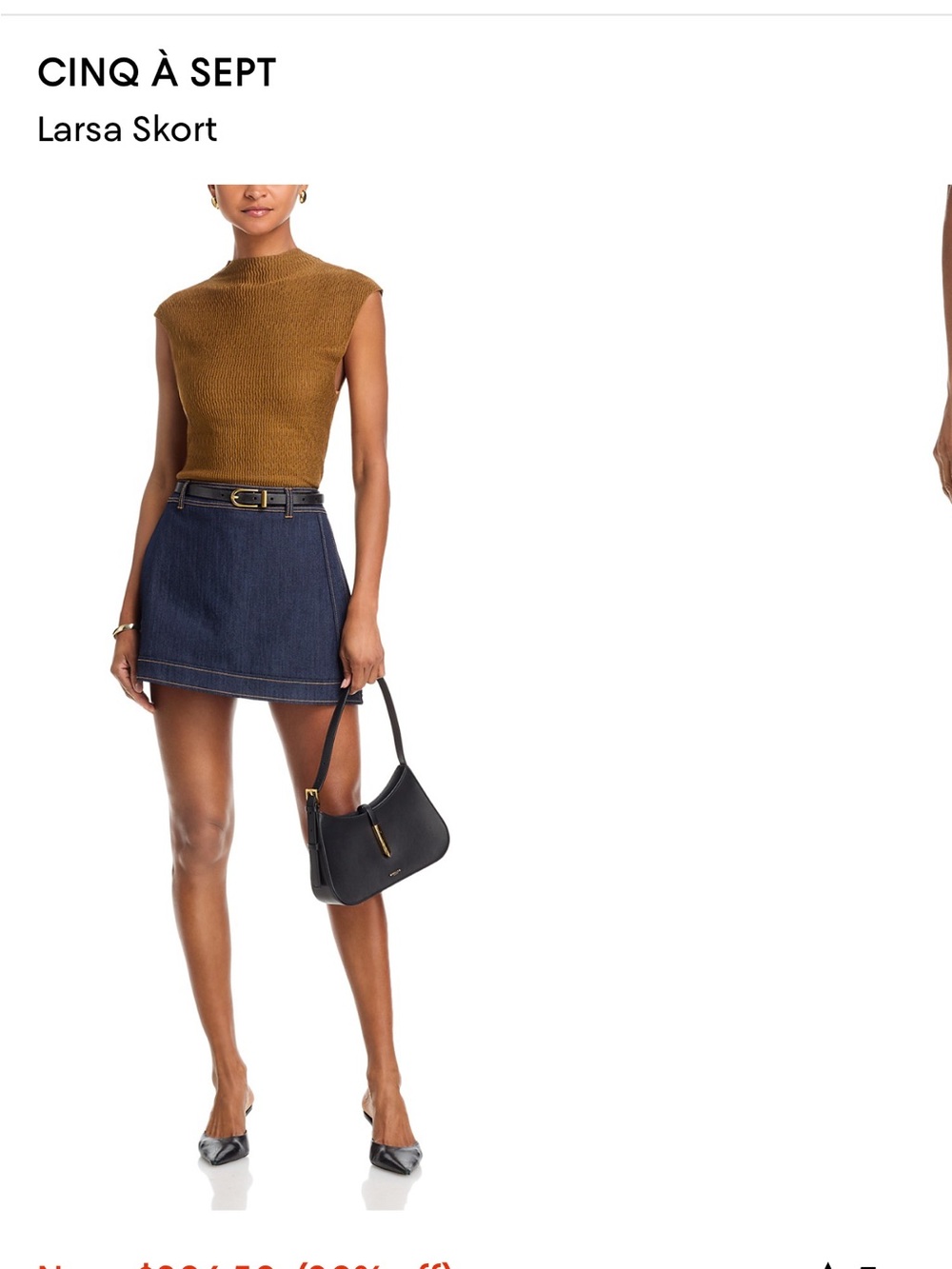 cinq a sept Dark Blue Denim Larsa Skort